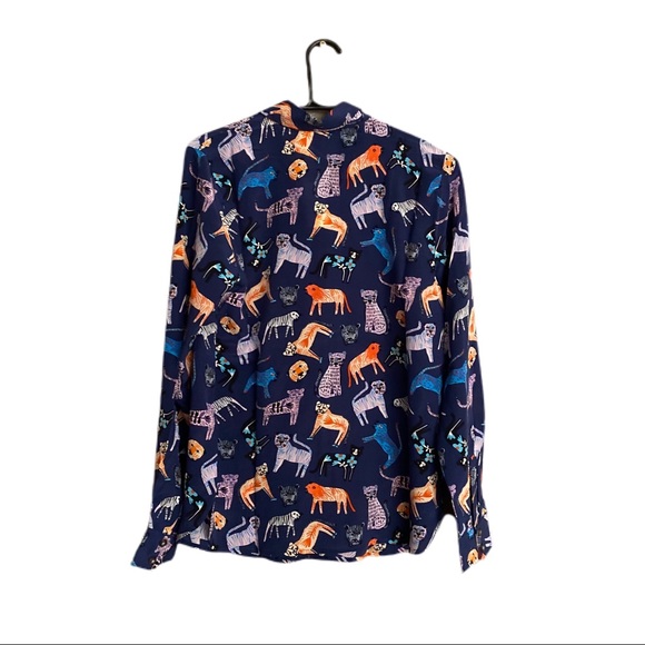 - Anthropologie Carolyn Gavin Mariposa Silk Blouse - Picture 4 of 5